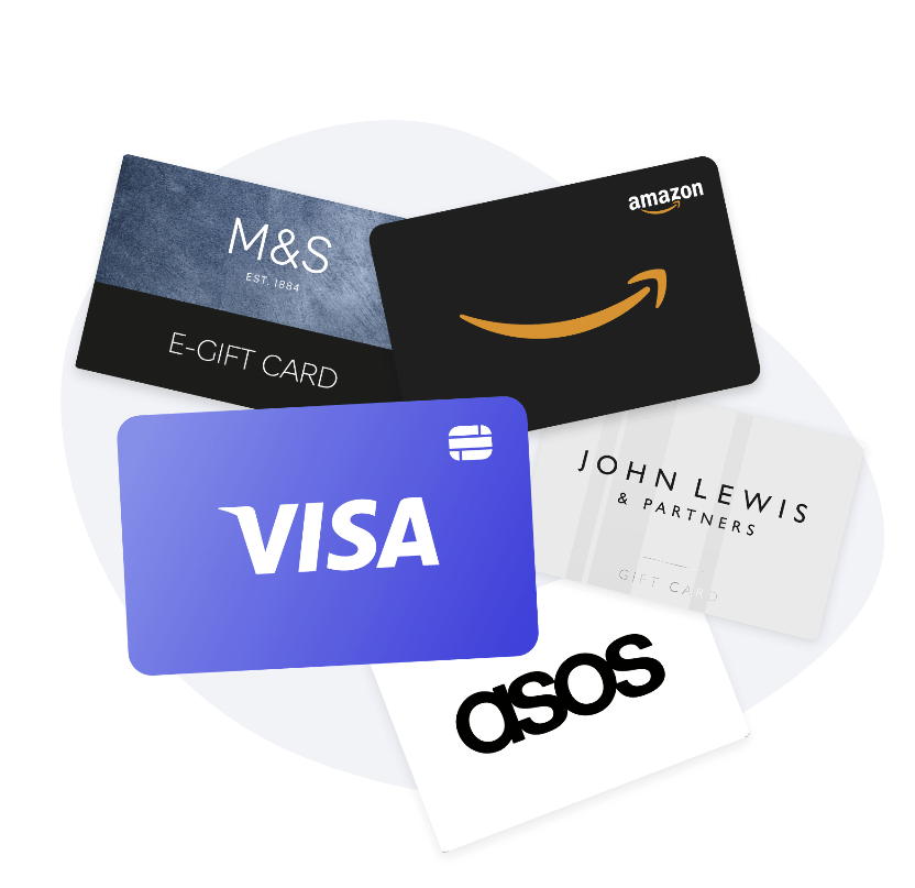 Image of a few gift card options