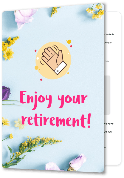 Example retirement card design number 3