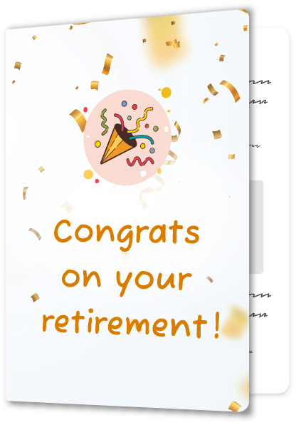 Example retirement card design number 5