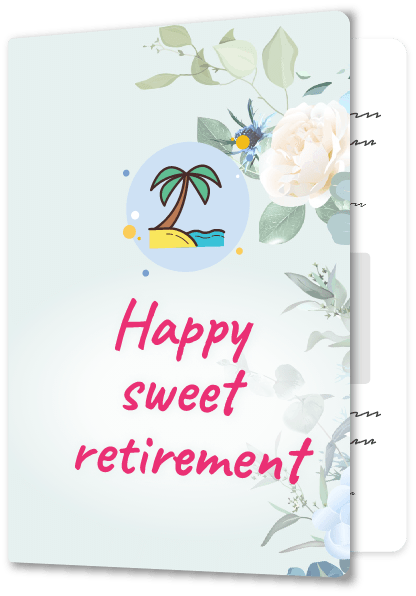 Example retirement card design number 8